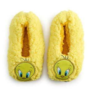 AjLN^[ fB[X V[Y T_ t[X Licensed Character Women's Character Cozy Fleece Slipper Socks Yellow CG[