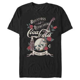 アニメキャラクター メンズ トップス Tシャツ グラフィック Licensed Character Men's Coca-Cola Delicious and Refreshing Since 1886 Graphic Tee Black ブラック