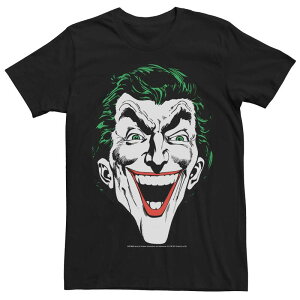 yz AjLN^[ Y TVc gbvX Men's Batman Joker Retro Laugh Head Shot Tee Black