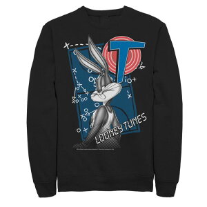 yz AjLN^[ Y TVc gbvX Men's Looney Tunes Space Jam Bugs Bunny TuneSquad Portrait Sweatshirt Black
