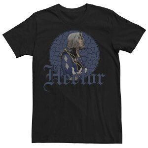 yz AjLN^[ Y TVc gbvX Men's Netflix Castlevania Hector Portrait Tee Black