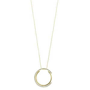 Aufbh fB[X ANZT[ lbNXE`[J[Ey_ggbv [X Unbranded Sterling Silver Cubic Zirconia Concentric Eternity Pendant Necklace Gold Tone S[h