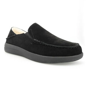 vybg Y V[Y T_ XG[h Propet Edsel Men'suede Moccasin Slippers Black ubN