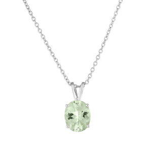 yz Aufbh fB[X lbNXE`[J[Ey_ggbv ANZT[ Sterling Silver Oval Green Quartz Pendant Necklace Sterling