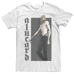 yz AjLN^[ Y TVc gbvX Men's Netflix Castlevania Alucard Character Portrait Tee White