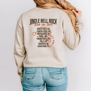 Simply Sage Market ���f�B�[�X �g�b�v�X T�V���c �X�E�F�b�g Simply Sage Market Jingle Bell Rock World Tour - Womensweatshirt Dust