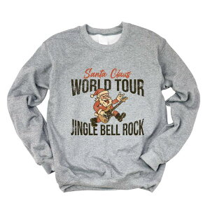 Simply Sage Market ���f�B�[�X �g�b�v�X T�V���c �X�E�F�b�g Simply Sage Market Jingle Bell Rock World Tour - Womensweatshirt Graphite �O���t�@�C�g