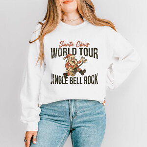 Simply Sage Market ���f�B�[�X �g�b�v�X T�V���c �X�E�F�b�g Simply Sage Market Jingle Bell Rock World Tour - Womensweatshirt White �z���C�g