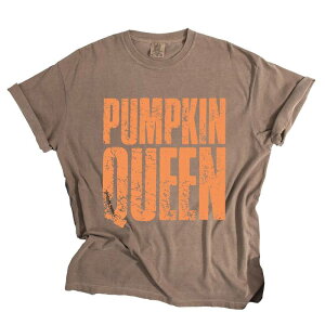 Simply Sage Market ���f�B�[�X �g�b�v�X T�V���c �O���t�B�b�N Simply Sage Market Pumpkin Queen Distressed - Women's Garment Dyed Graphic T-Shirt Espresso