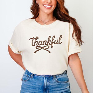 yz Simply Sage Market fB[X TVc gbvX Thankful Coquette Distressed - Womens Garment Dyed Tee Ivory