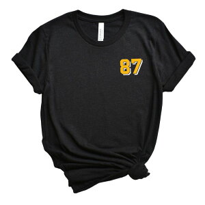 Simply Sage Market ���f�B�[�X �g�b�v�X T�V���c Simply Sage Marketaylor's Fianc Number 87 Front And Back - Womenshort Sleeve Tee Black �u���b�N