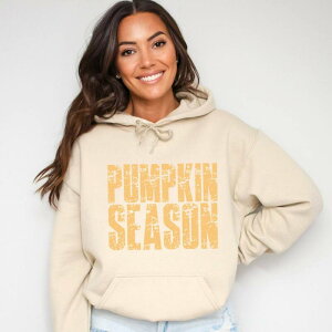 Simply Sage Market ���f�B�[�X �g�b�v�X T�V���c �p�[�J�[ �O���t�B�b�N Simply Sage Market Pumpkin Season Block Distressed - Women's Graphic Hoodie Dust