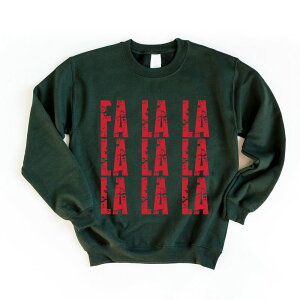 Simply Sage Market ���f�B�[�X �g�b�v�X T�V���c �X�E�F�b�g �O���t�B�b�N Simply Sage Market Fa La Distressed - Women's Graphic Sweatshirt Forest �t�H���X�g