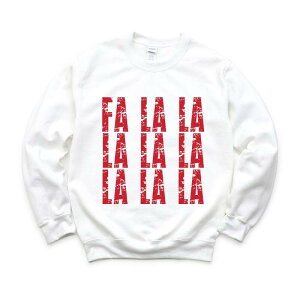 Simply Sage Market ���f�B�[�X �g�b�v�X T�V���c �X�E�F�b�g �O���t�B�b�N Simply Sage Market Fa La Distressed - Women's Graphic Sweatshirt White �z���C�g