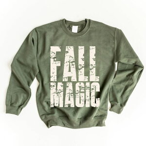 Simply Sage Market ���f�B�[�X �g�b�v�X T�V���c �X�E�F�b�g �O���t�B�b�N Simply Sage Market Fall Magic Block Distressed - Women's Graphic Sweatshirt Military