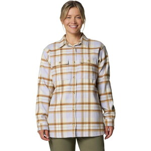 �R�����r�A ���f�B�[�X �g�b�v�X �V���c �W���P�b�g Women's Columbia Blue Point Creek Shirt Jacket Snowdriftartan �u���[