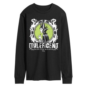 �A�j���L�����N�^�[ �����Y �g�b�v�X T�V���c �O���t�B�b�N Licensed Character Men's Disney's Maleficent Made For Mayhem Punk Long Sleeve Graphic Tee Black �u���b�N