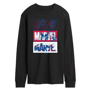 yz AjLN^[ Y TVc gbvX Men's Marvel X-Men Character Logos Long Sleeve Graphic Tee Black