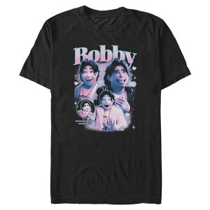 �A�j���L�����N�^�[ �����Y �g�b�v�X T�V���c �g�[�� �O���t�B�b�N Licensed Character Big & Tall KPop Bobby Graphic Tee Black �u���b�N