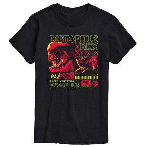 �A�j���L�����N�^�[ �����Y �g�b�v�X T�V���c �O���t�B�b�N Licensed Character Men's Jurassic World Rebirth Distortus Rex Graphic Tee Black �u���b�N