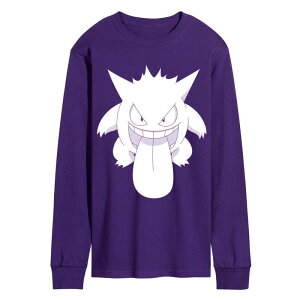 yz AjLN^[ Y TVc gbvX Men's Pokmon Gengar Long Sleeve Graphic Tee Purple