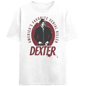 �A�j���L�����N�^�[ �����Y �g�b�v�X T�V���c �O���t�B�b�N Licensed Character Men's Dexter America's Favorite Serial Killer Graphic Tee White �z���C�g