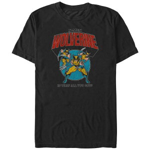 �}�[�x�� �����Y �g�b�v�X T�V���c �g�[�� �O���t�B�b�N Big & Tall Marvel X-Men Wolverine Is That All You Got Poster Graphic Tee Black �u���b�N