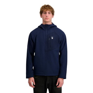 �X�p�C�_�[ �����Y �A�E�^�[ �W���P�b�g�E�u���]�� Men'spyder Textured Softshell Jacket Navy �l�C�r�[