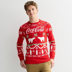 yz AjLN^[ Y jbgEZ[^[ AE^[ Men's Coca-Cola Christmas Sweater Red