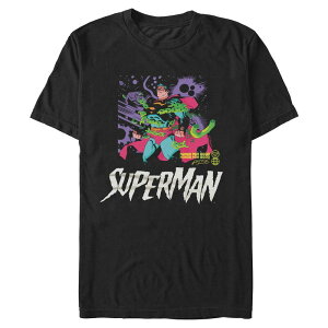�A�j���L�����N�^�[ �����Y �g�b�v�X T�V���c �O���t�B�b�N Licensed Character Men's DComicsuperman Force For Good Graphic Tee Black �u���b�N