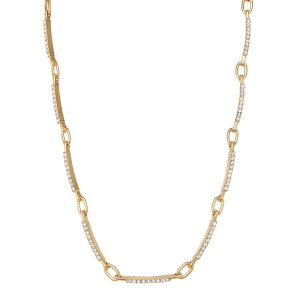 yz iCEFXg fB[X lbNXE`[J[Ey_ggbv ANZT[ Nine West Gold Tone Pave Gemstone Bar & Link Collar Necklace Gold Tone