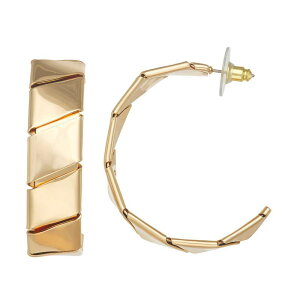 �i�C���E�F�X�g ���f�B�[�X �A�N�Z�T���[ �s�A�X�E�C�������O Nine West Gold Tone Twirl C Hoop Earrings Gold Tone �S�[���h