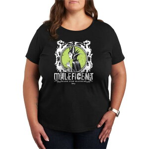 �A�j���L�����N�^�[ ���f�B�[�X �g�b�v�X T�V���c �v���X�T�C�Y �O���t�B�b�N Licensed Character Plusize Disney's Maleficent Made For Mayhem Punk Graphic Tee Black �u���b�N