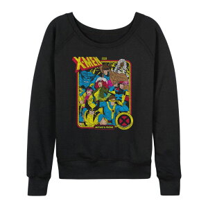 yz AjLN^[ fB[X TVc gbvX Women's Marvel X-Men Mutant & Proud French Terry Long Sleeve Tee Black