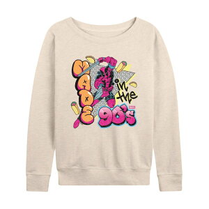 �A�j���L�����N�^�[ ���f�B�[�X �g�b�v�X T�V���c �p�C�� Licensed Character Women's Marvel Deadpool Made In Marvel The 90's French Terry Long Sleeve Tee Beige �x�[�W��