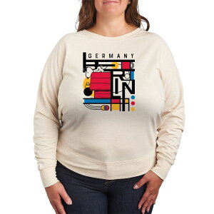 �A�j���L�����N�^�[ ���f�B�[�X �g�b�v�X T�V���c �v���X�T�C�Y �p�C�� Licensed Character Plusize Peanutsnoopy Berlin Germany Bauhaus French Terry Long Sleeve Tee Beige �x�[�W��