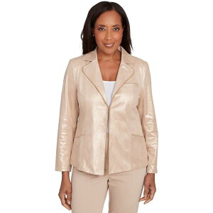 Atbh _i[ fB[X gbvX TVc v` XG[h WPbg Women's Petite Alfredunner Faux Suede Shimmer Jacket Champagne Vp