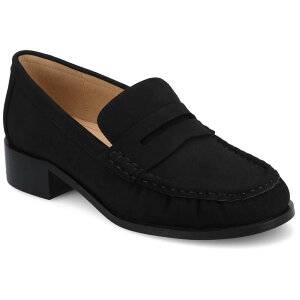 W[j[ fB[X V[Y Xb|E[t@[ MU[ q[ Journee Danna Women's Block Heel Ruched Penny Loafers Black ubN