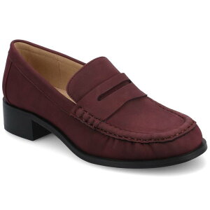 W[j[ fB[X V[Y Xb|E[t@[ MU[ q[ Journee Danna Women's Block Heel Ruched Penny Loafers Oxblood IbNXubh
