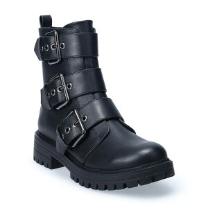 GXI[ fB[X V[Y u[cECu[c TVc AN SO Teegan Buckle Women's Ankle Boots Black ubN