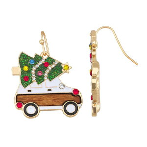�A���u�����f�b�h ���f�B�[�X �A�N�Z�T���[ �s�A�X�E�C�������O Unbranded Gold Tone Christmas Tree Car Earrings Multi �}���`�J���[