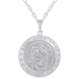 yz Celebration Gems fB[X lbNXE`[J[Ey_ggbv ANZT[ Celebration Gems Sterling Silver Saint Christopher Medallion Pendant Necklace Sterling