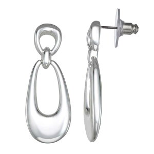 l[sA fB[X ANZT[ sAXECO Napier Silver Tone Oval Double Drop Earringsilver Tone Vo[