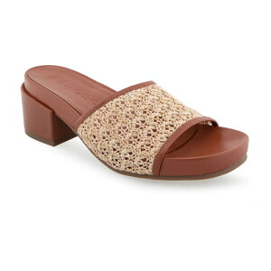 �G�A���\�[���Y ���f�B�[�X �V���[�Y �T���_�� �q�[�� Aerosoles Clark Women's Heeled Slide Sandals Natural Raffia