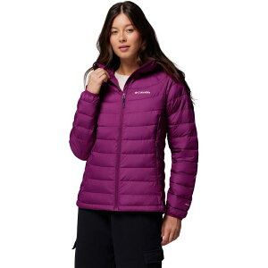�R�����r�A ���f�B�[�X �A�E�^�[ �W���P�b�g�E�u���]�� �t�[�f�b�h�W���P�b�g Women's Columbia Powder Lite II Hooded Jacket Dark Raspberry