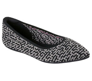 �X�P�b�`���[�Y ���f�B�[�X �V���[�Y �T���_�� Skechers Cleo Point Chic Allure Women's Pointed Toe Flats Black Taupe �u���b�N