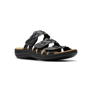 yz N[NX fB[X T_ V[Y Clarks Womens Laurieann Rio Leather Slide Sandals Black Leather