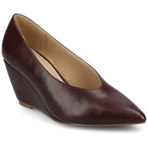 W[j[ fB[X V[Y pvX q[ Journee Danika Women's Almond Toe Wedge Heels Oxblood IbNXubh