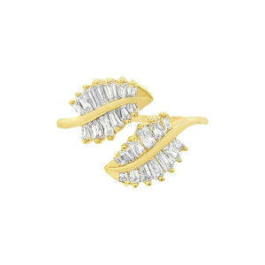 �v�������[�Y ���f�B�[�X �A�N�Z�T���[ �����O PRIMROSE Baguette Cubic Zirconia Doubleaf Bypass Ringold Tone Clear �S�[���h