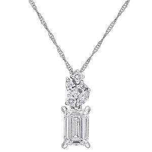 Xe O[X fB[X ANZT[ O Stella Grace 14k White Gold 1 3/4 Carat.W. Multi-Shaped Lab-Grown Diamond Pendant Necklace 14k White Gold zCg